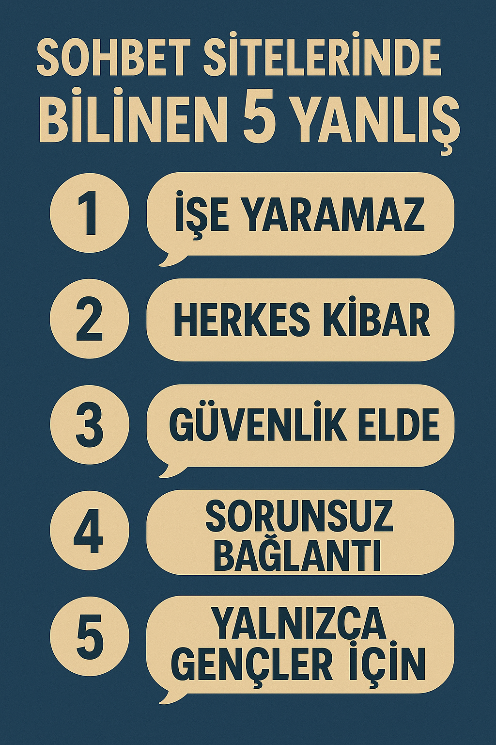Sohbet Sitelerinde Bilinen 5 Yanlış